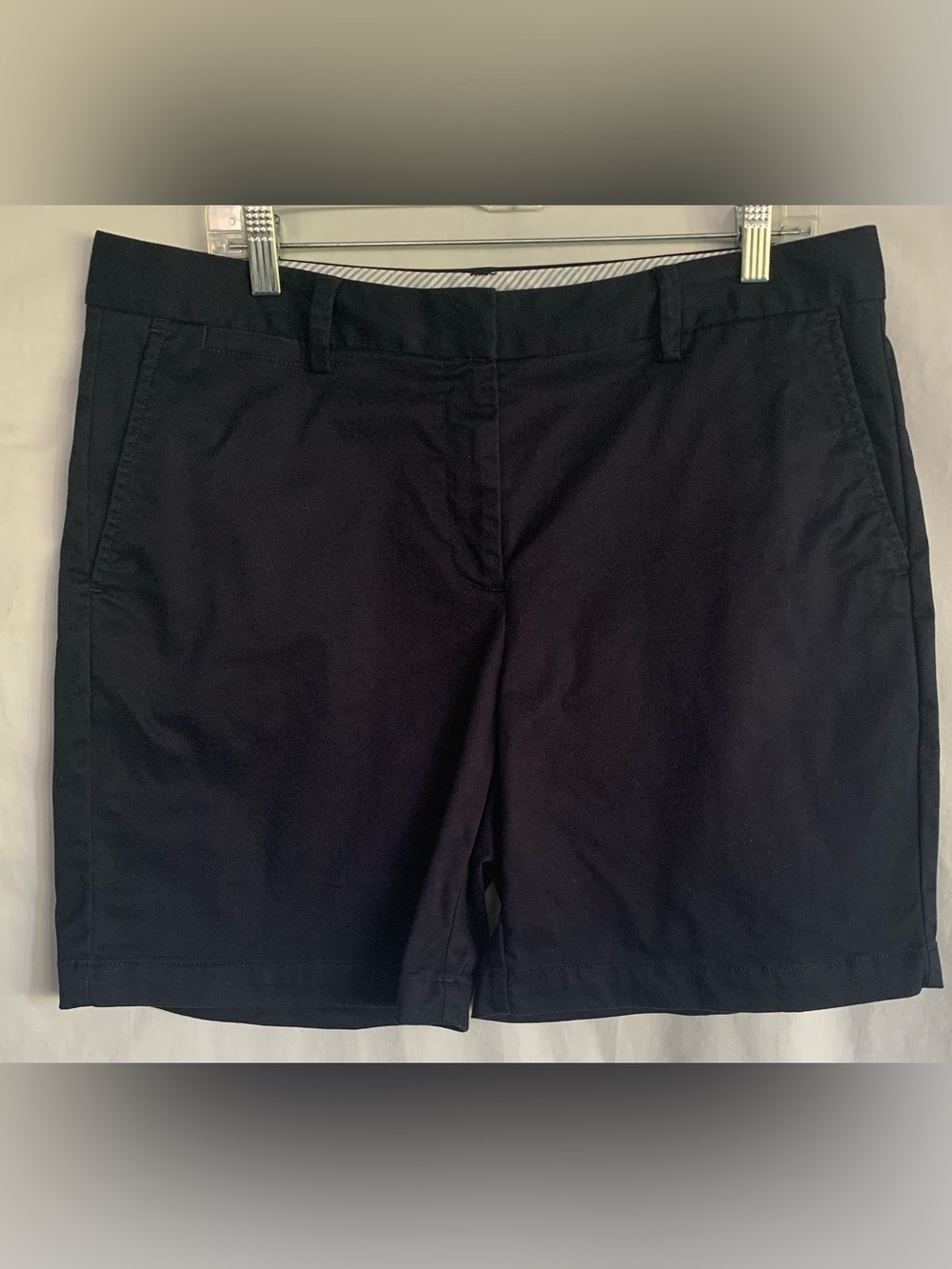Lands' End Navy Women's Mid-Rise Bermuda Shorts